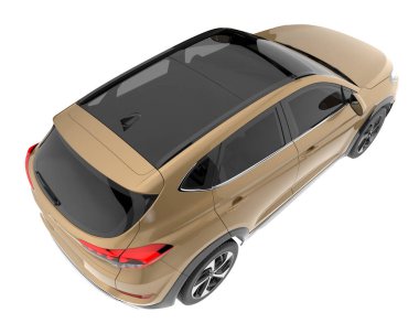 Realistic SUV isolated on white background. 3d rendering - illustration