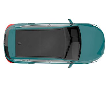 Realistic SUV isolated on white background. 3d rendering - illustration