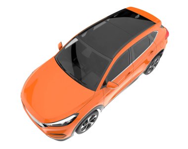 Realistic SUV isolated on white background. 3d rendering - illustration