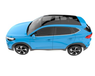 Realistic SUV isolated on white background. 3d rendering - illustration