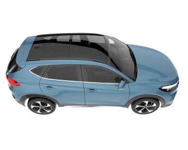 Realistic SUV isolated on white background. 3d rendering - illustration