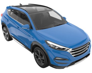 Realistic SUV isolated on white background. 3d rendering - illustration