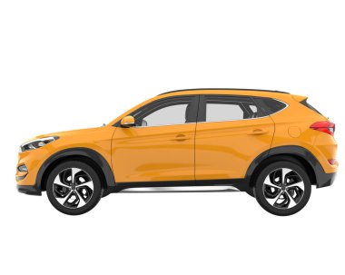 Realistic SUV isolated on white background. 3d rendering - illustration
