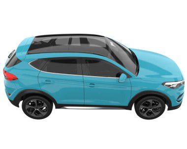 Realistic SUV isolated on white background. 3d rendering - illustration