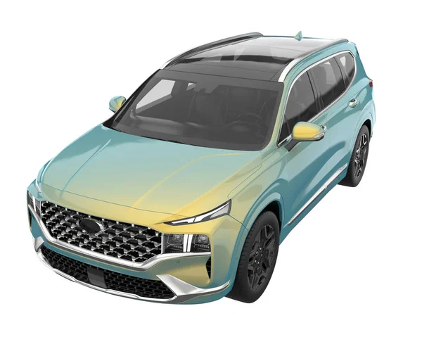 Realistic SUV isolated on white background. 3d rendering - illustration