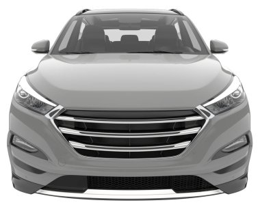 Realistic SUV isolated on white background. 3d rendering - illustration