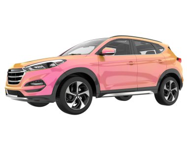 Realistic SUV isolated on white background. 3d rendering - illustration