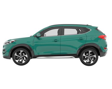 Realistic SUV isolated on white background. 3d rendering - illustration