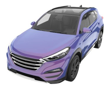 Realistic SUV isolated on white background. 3d rendering - illustration