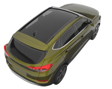 Realistic SUV isolated on white background. 3d rendering - illustration