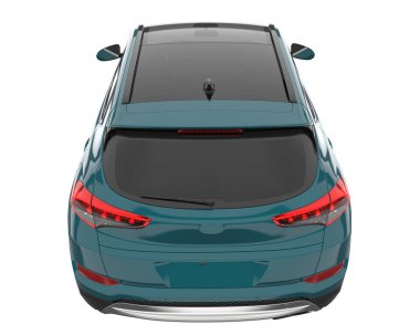 Realistic SUV isolated on white background. 3d rendering - illustration