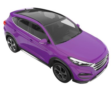 Realistic SUV isolated on white background. 3d rendering - illustration