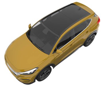 Realistic SUV isolated on white background. 3d rendering - illustration