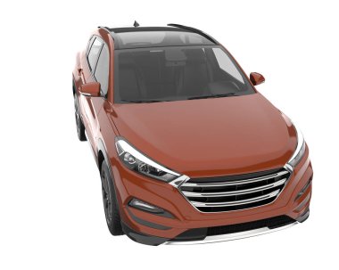 Realistic SUV isolated on white background. 3d rendering - illustration