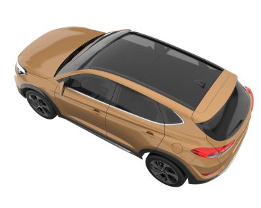 Realistic SUV isolated on white background. 3d rendering - illustration
