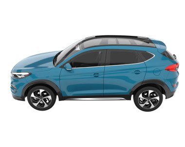 Realistic SUV isolated on white background. 3d rendering - illustration