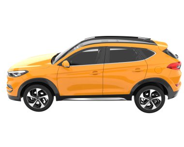 Realistic SUV isolated on white background. 3d rendering - illustration