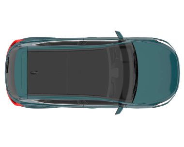 Realistic SUV isolated on white background. 3d rendering - illustration