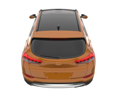 Realistic SUV isolated on white background. 3d rendering - illustration