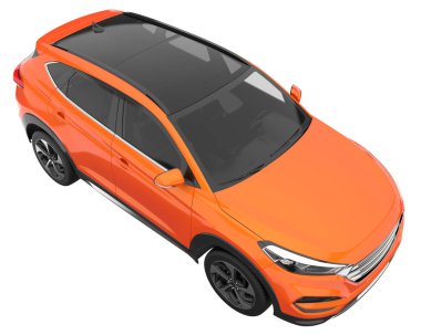 Realistic SUV isolated on white background. 3d rendering - illustration