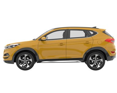 Realistic SUV isolated on white background. 3d rendering - illustration