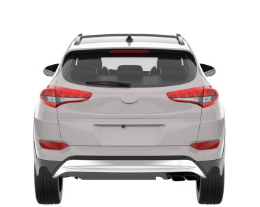 Realistic SUV isolated on white background. 3d rendering - illustration