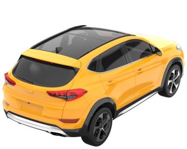 Realistic SUV isolated on white background. 3d rendering - illustration