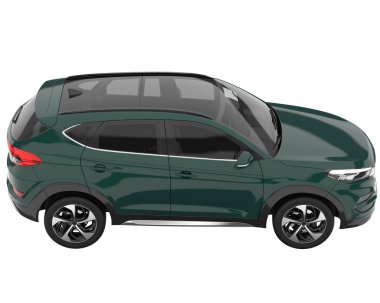 Realistic SUV isolated on white background. 3d rendering - illustration