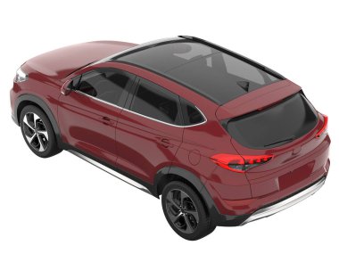 Realistic SUV isolated on white background. 3d rendering - illustration
