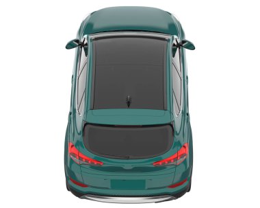 Realistic SUV isolated on white background. 3d rendering - illustration