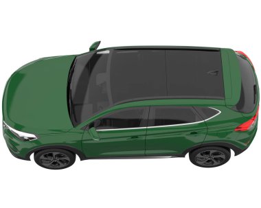 Realistic SUV isolated on white background. 3d rendering - illustration