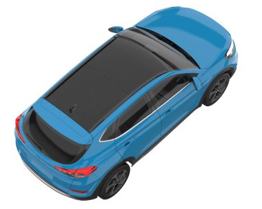 Realistic SUV isolated on white background. 3d rendering - illustration