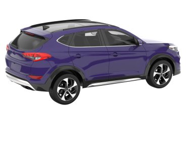 Realistic SUV isolated on white background. 3d rendering - illustration