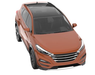 Realistic SUV isolated on white background. 3d rendering - illustration