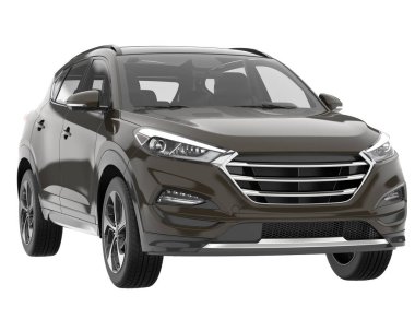 Realistic SUV isolated on white background. 3d rendering - illustration