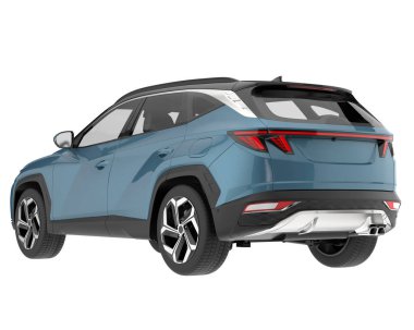 Realistic SUV isolated on white background. 3d rendering - illustration