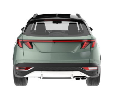 Realistic SUV isolated on white background. 3d rendering - illustration