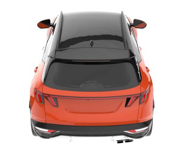 Realistic SUV isolated on white background. 3d rendering - illustration