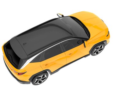 Realistic SUV isolated on white background. 3d rendering - illustration