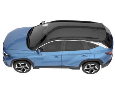 Realistic SUV isolated on white background. 3d rendering - illustration