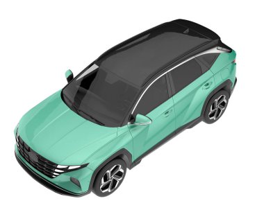 Realistic SUV isolated on white background. 3d rendering - illustration