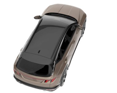 Realistic SUV isolated on white background. 3d rendering - illustration