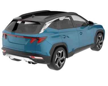 Realistic SUV isolated on white background. 3d rendering - illustration