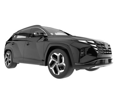 Realistic SUV isolated on white background. 3d rendering - illustration