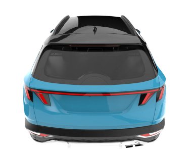 Realistic SUV isolated on white background. 3d rendering - illustration