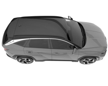 Realistic SUV isolated on white background. 3d rendering - illustration