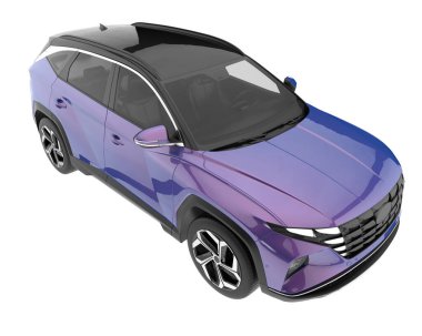 Realistic SUV isolated on white background. 3d rendering - illustration