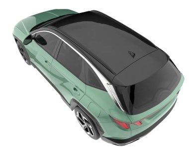 Realistic SUV isolated on white background. 3d rendering - illustration