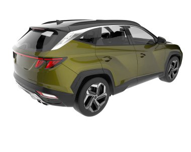 Realistic SUV isolated on white background. 3d rendering - illustration