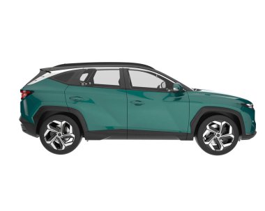 Realistic SUV isolated on white background. 3d rendering - illustration